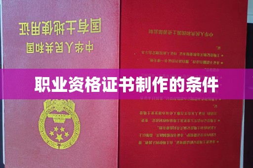 雁塔职业资格证书制作的条件