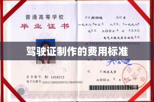 雁塔驾驶证制作的费用标准